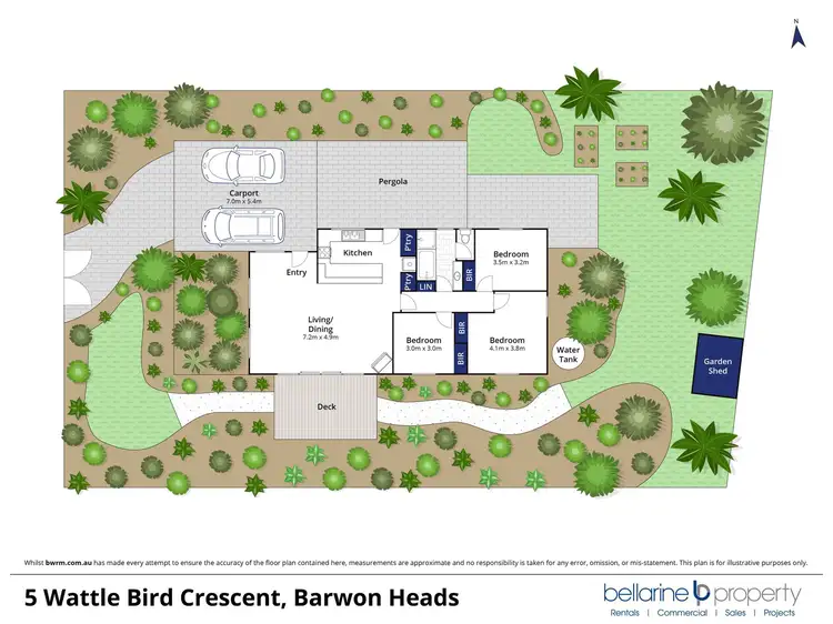 Floorplan of Homely house listing, 5 Wattlebird Crescent, Barwon Heads VIC 3227