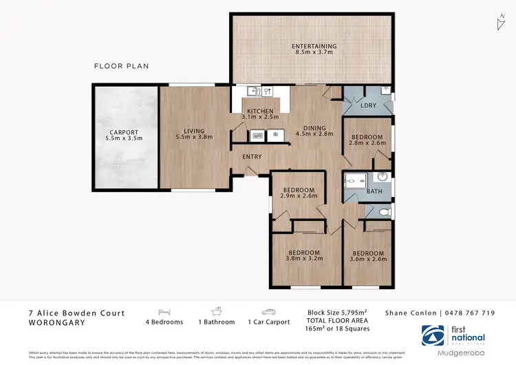 Floorplan of Homely rural property listing, 7 Alice Bowden Court, Worongary QLD 4213
