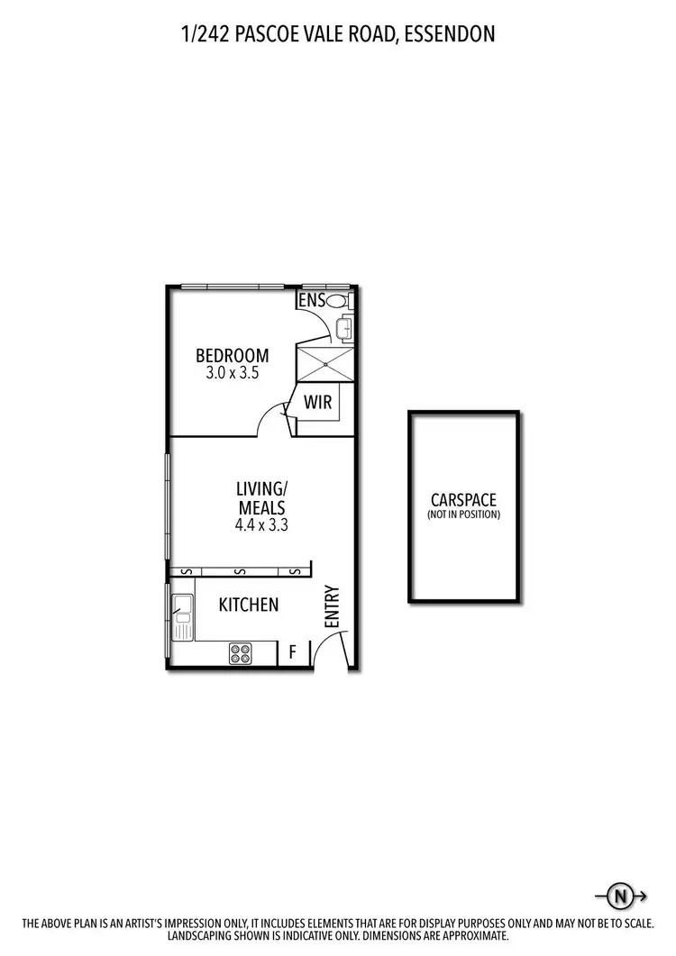 Floorplan of Homely unit listing, 1/242 Pascoe Vale Road, Essendon VIC 3040