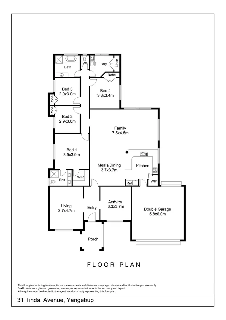 Floorplan of Homely house listing, 31 Tindal Avenue, Yangebup WA 6164