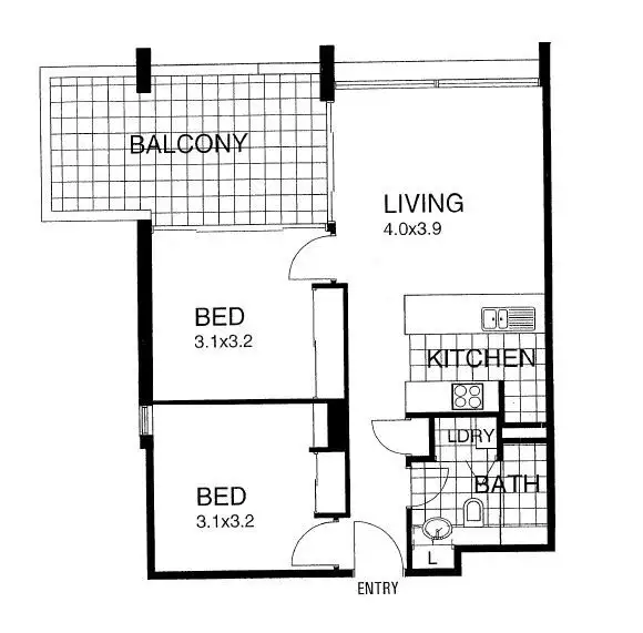 Floorplan of Homely apartment listing, 3502/79 Albert Street, Brisbane City QLD 4000