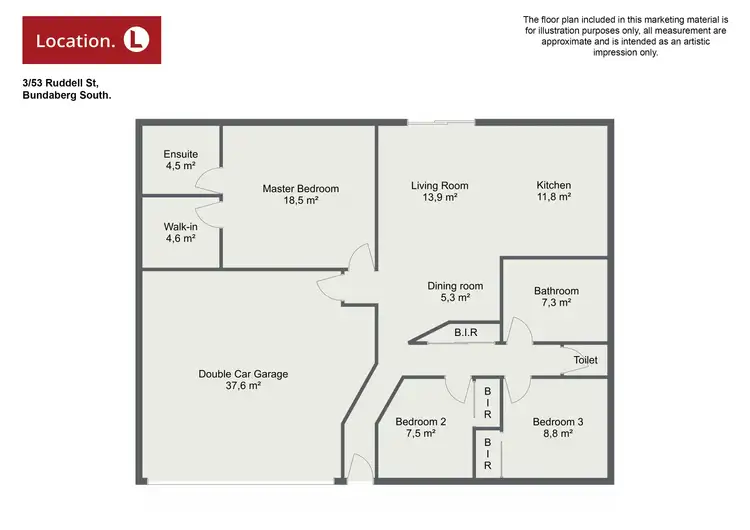 Floorplan of Homely unit listing, 3/53 Ruddell Street, Bundaberg South QLD 4670
