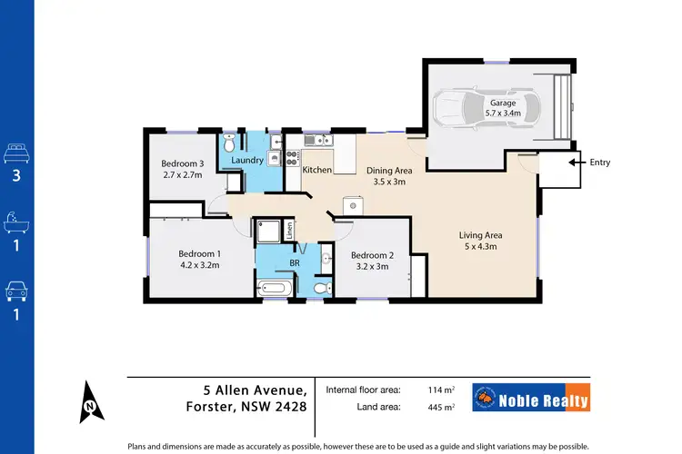 Floorplan of Homely house listing, 5 Allen Avenue, Forster NSW 2428