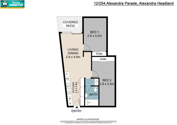 Floorplan of Homely unit listing, 12/254 Alexandra Parade, Alexandra Headland QLD 4572