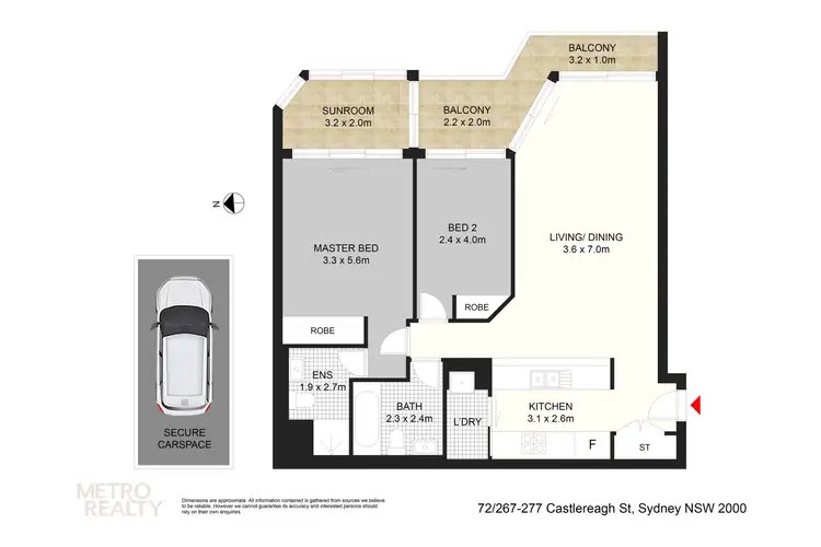 Floorplan of Homely apartment listing, 72/267 Castlereagh St, Sydney NSW 2000