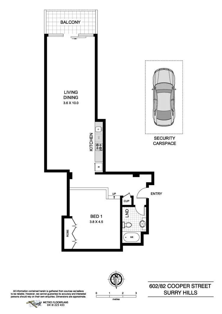 Floorplan of Homely apartment listing, 602/82-92 Cooper Street, Surry Hills NSW 2010