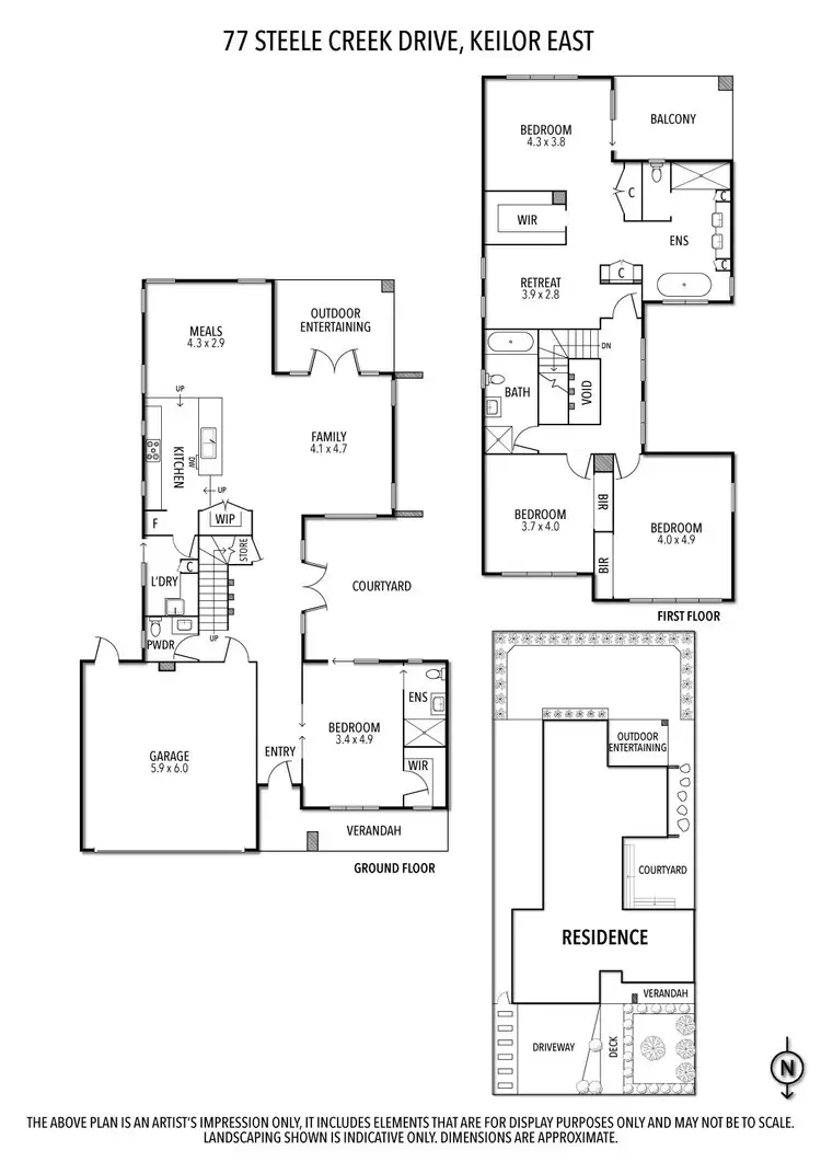 Floorplan of Homely house listing, 77 Steele Creek Drive, Keilor East VIC 3033