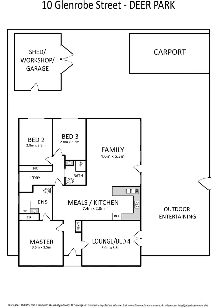 Floorplan of Homely house listing, 10 Glenrobe Street, Deer Park VIC 3023