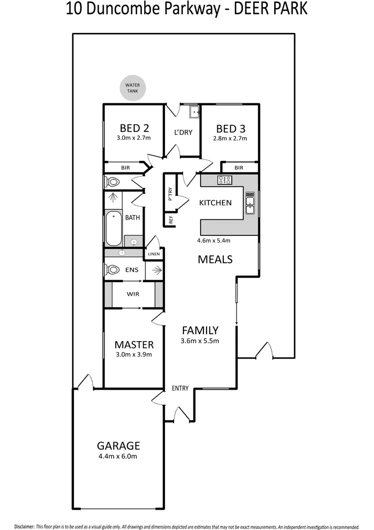 Floorplan of Homely house listing, 10 Duncombe Park Way, Deer Park VIC 3023
