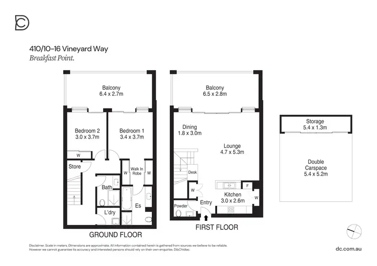 Floorplan of Homely apartment listing, 410/10-16 Vineyard Way, Breakfast Point NSW 2137