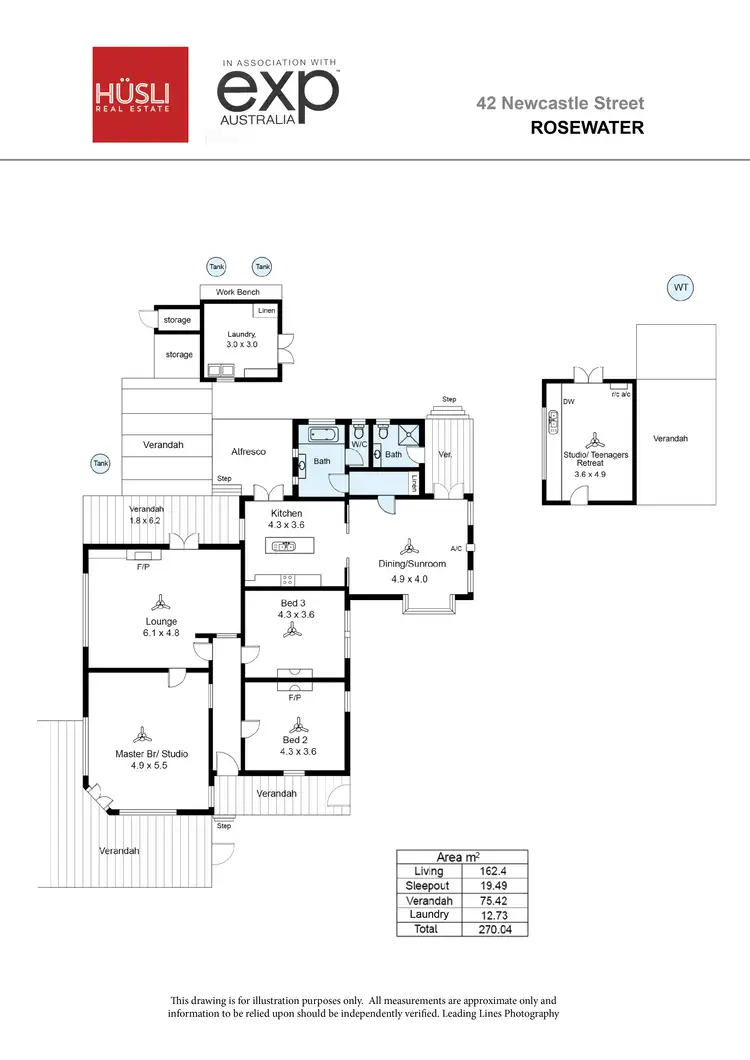 Floorplan of Homely house listing, 42 Newcastle Street, Rosewater SA 5013