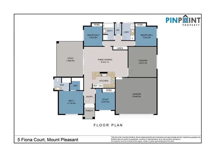 Floorplan of Homely house listing, 5 Fiona Court, Mount Pleasant QLD 4740
