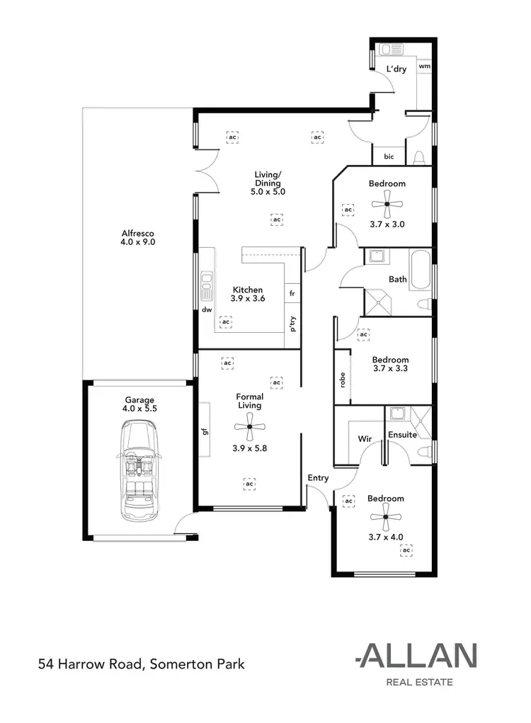 Floorplan of Homely house listing, 54 Harrow Road, Somerton Park SA 5044