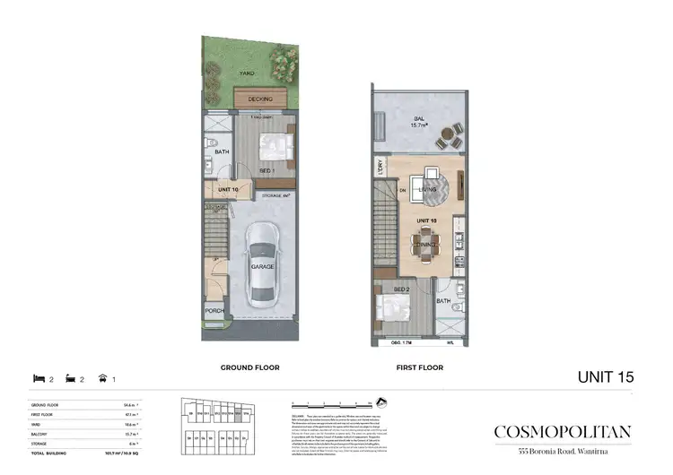 Floorplan of Homely townhouse listing, 15/555 Boronia Road, Wantirna VIC 3152
