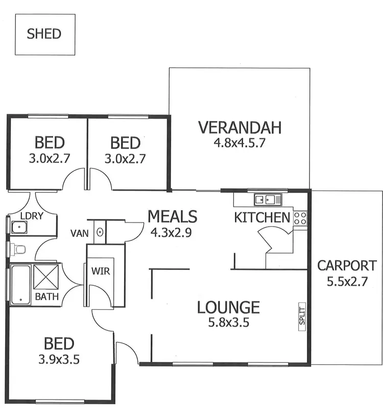 Floorplan of Homely house listing, 70A Verdun Road, Murray Bridge SA 5253