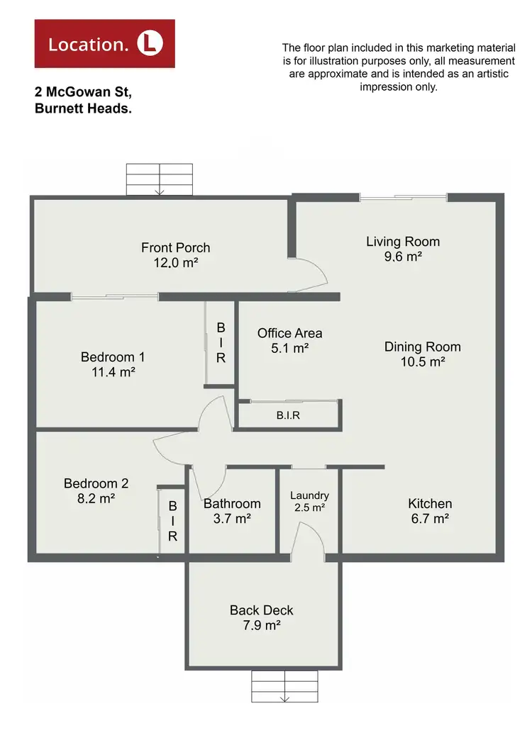Floorplan of Homely house listing, 2 McGowan Street, Burnett Heads QLD 4670