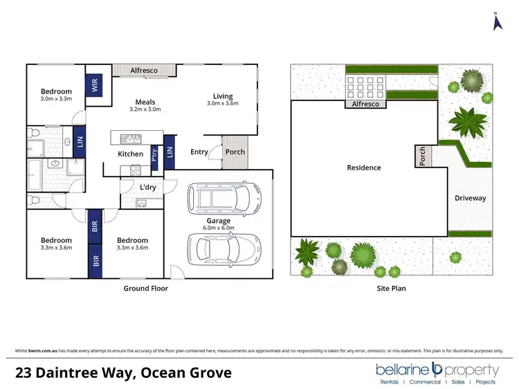 Floorplan of Homely townhouse listing, 23 Daintree Way, Ocean Grove VIC 3226
