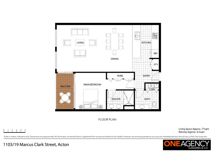 Floorplan of Homely apartment listing, 1103/19 Marcus Clarke Street, Canberra ACT 2601