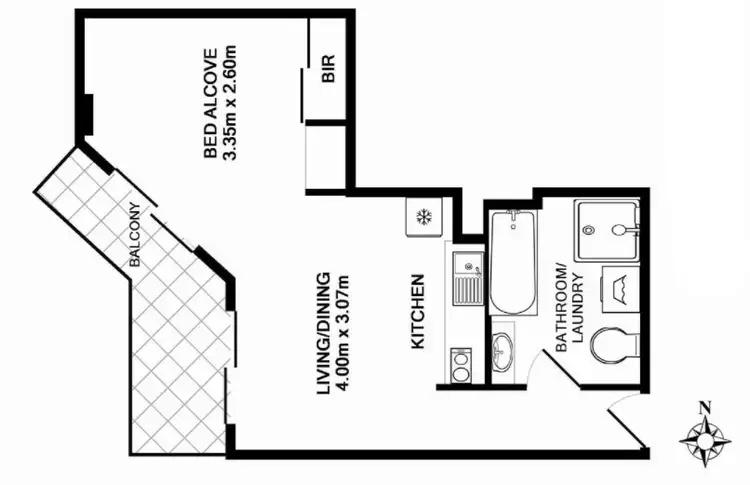Floorplan of Homely apartment listing, 43/220 Goulburn Street, Surry Hills NSW 2010