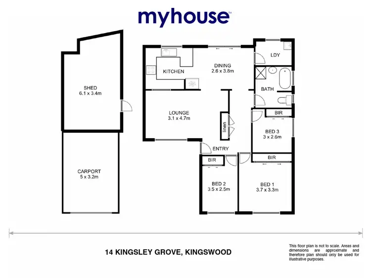 Floorplan of Homely house listing, 14 Kingsley Gr, Kingswood NSW 2747
