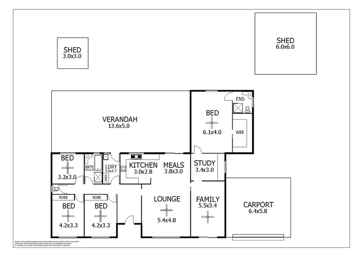 Floorplan of Homely house listing, 5 Raymond Road, Murray Bridge SA 5253
