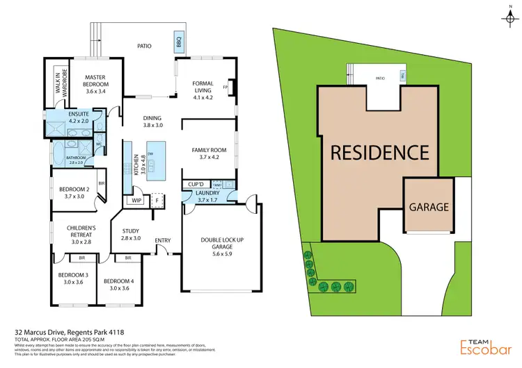 Floorplan of Homely house listing, 32 Marcus Drive, Regents Park QLD 4118