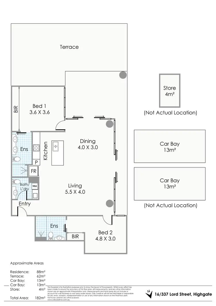 Floorplan of Homely apartment listing, 16/337 Lord Street, Highgate WA 6003