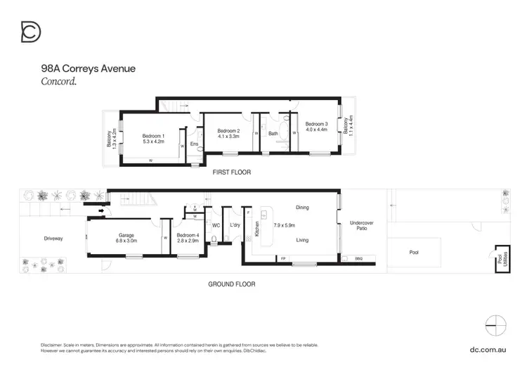 Floorplan of Homely semi-detached listing, 98a Correys Avenue, Concord NSW 2137