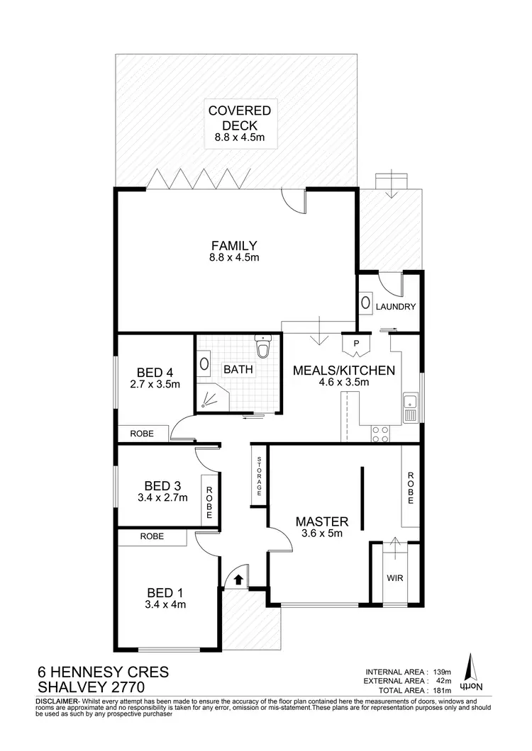 Floorplan of Homely house listing, 6 Hennesy Crescent, Shalvey NSW 2770