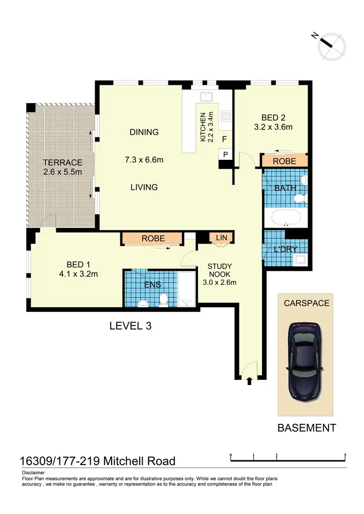 Floorplan of Homely apartment listing, 16309/177-219 Mitchell Road, Erskineville NSW 2043