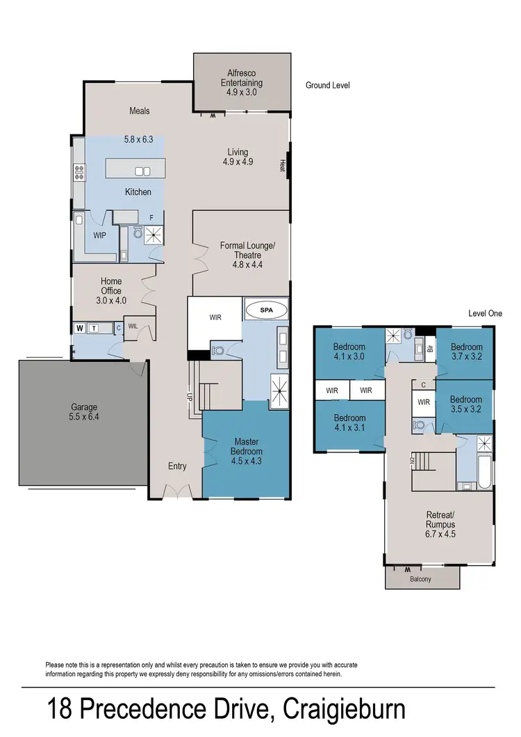 Floorplan of Homely house listing, 18 Precedence Drive, Craigieburn VIC 3064