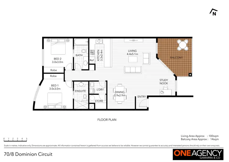 Floorplan of Homely apartment listing, 70/8 Dominion Circuit, Forrest ACT 2603