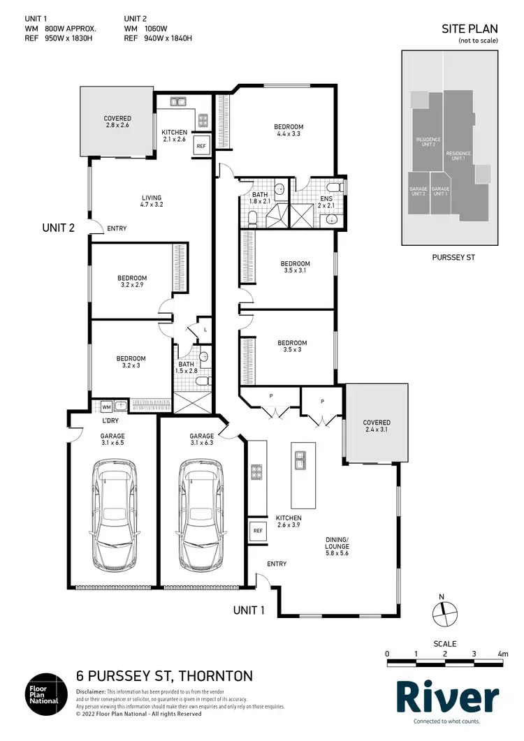 Floorplan of Homely semi-detached listing, 6 Purssey Street, Thornton NSW 2322