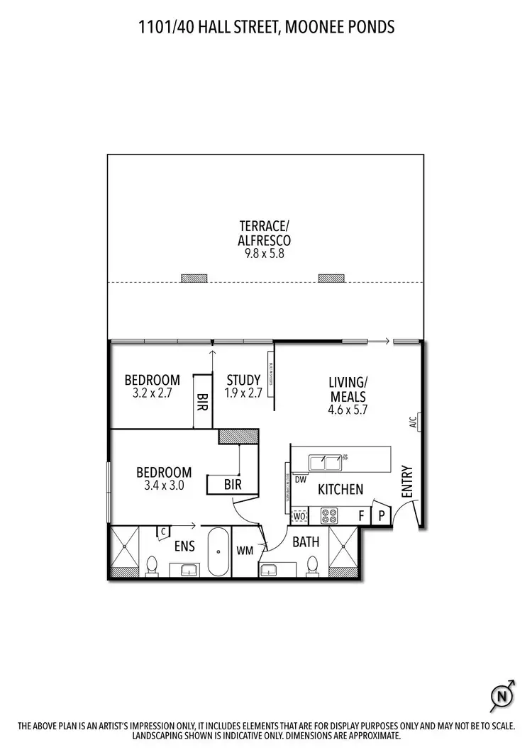 Floorplan of Homely apartment listing, 1101/40 Hall Street, Moonee Ponds VIC 3039