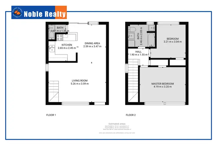 Floorplan of Homely townhouse listing, 1/63 Macintosh Street, Forster NSW 2428