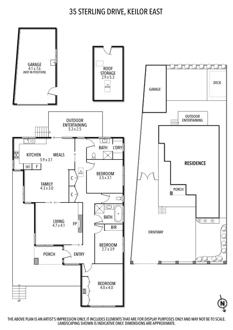 Floorplan of Homely house listing, 35 Sterling Drive, Keilor East VIC 3033