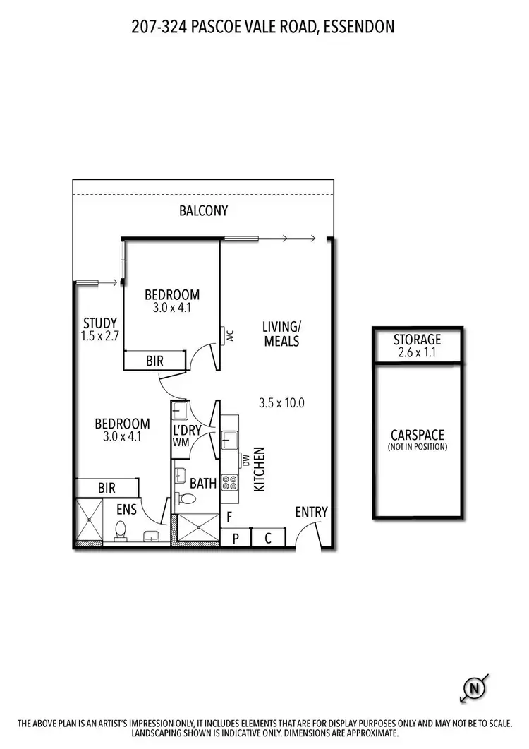 Floorplan of Homely apartment listing, 207/324 Pascoe Vale Road, Essendon VIC 3040