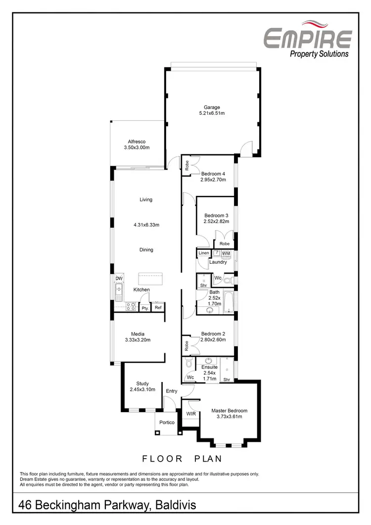 Floorplan of Homely house listing, 46 Beckingham Parkway, Baldivis WA 6171