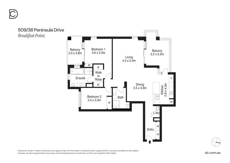 Floorplan of Homely apartment listing, 509/38 Peninsula Drive, Breakfast Point NSW 2137