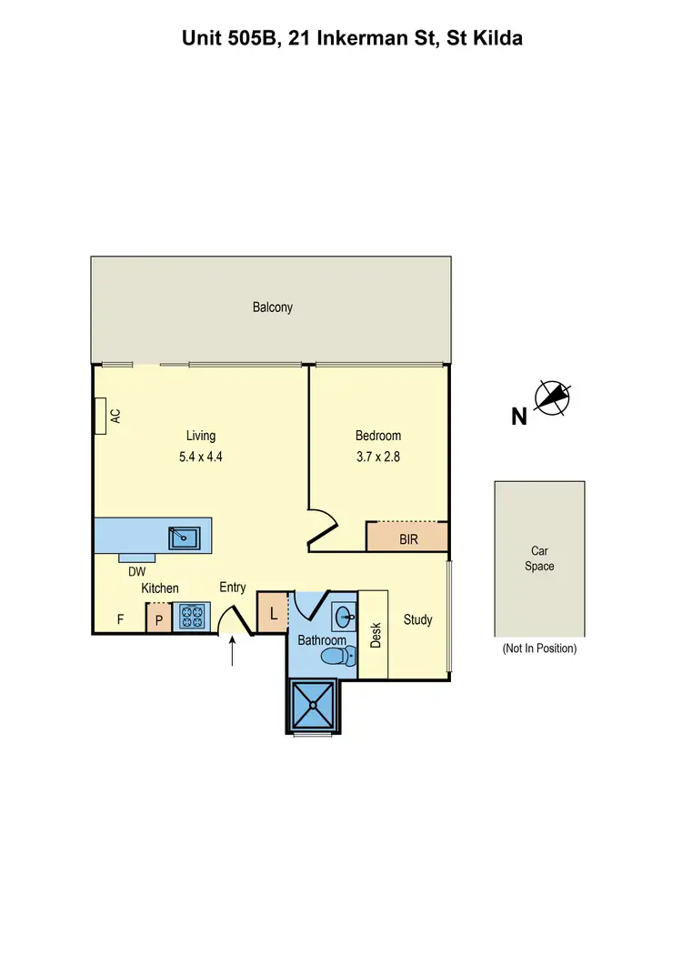 Floorplan of Homely apartment listing, 505b/21 Inkerman Street, St Kilda VIC 3182