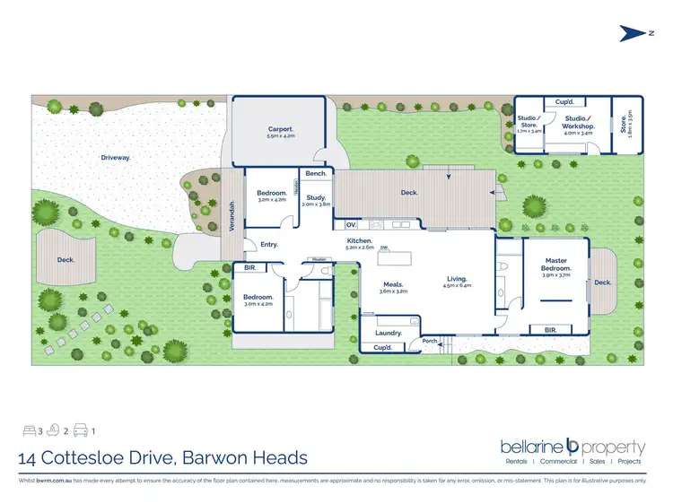Floorplan of Homely house listing, 14 Cottesloe Drive, Barwon Heads VIC 3227
