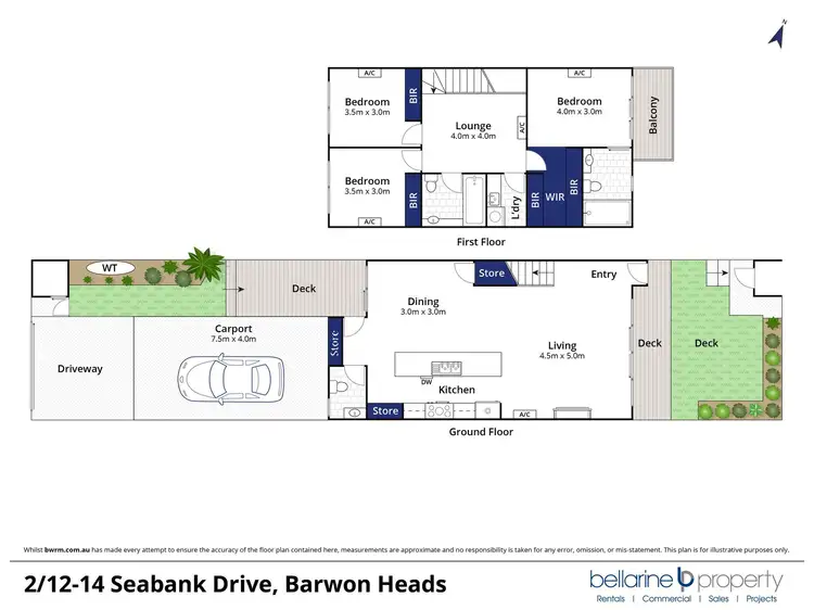 Floorplan of Homely townhouse listing, 2/12-14 Seabank Drive, Barwon Heads VIC 3227