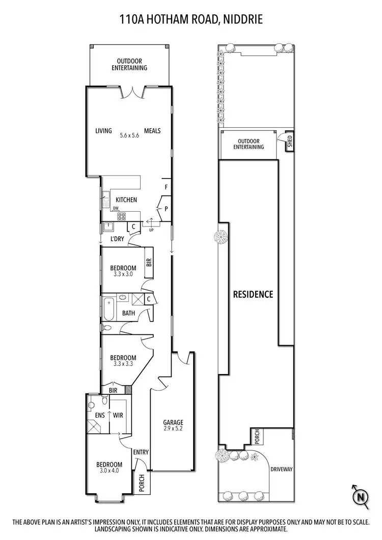 Floorplan of Homely house listing, 110A Hotham Road, Niddrie VIC 3042