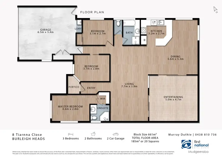 Floorplan of Homely house listing, 8 Tiarnna Close, Burleigh Heads QLD 4220