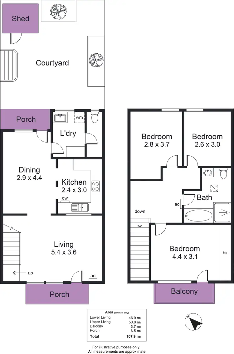 Floorplan of Homely townhouse listing, 4/6 Kegworth Road, Melrose Park SA 5039