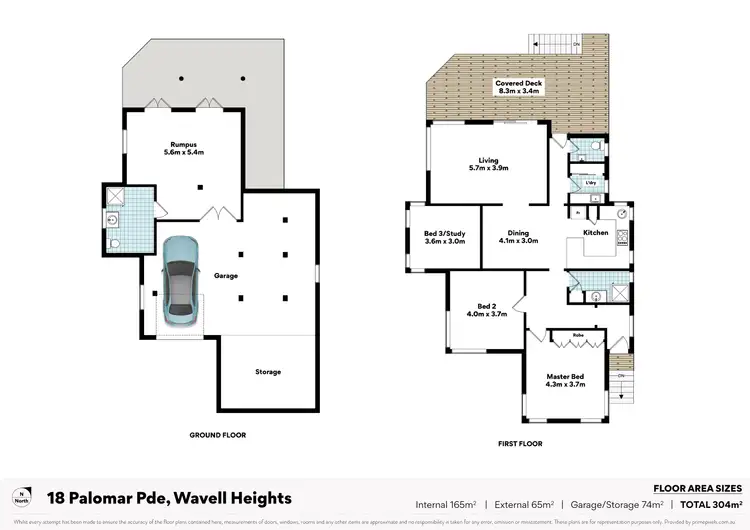Floorplan of Homely house listing, 18 Palomar Parade, Wavell Heights QLD 4012