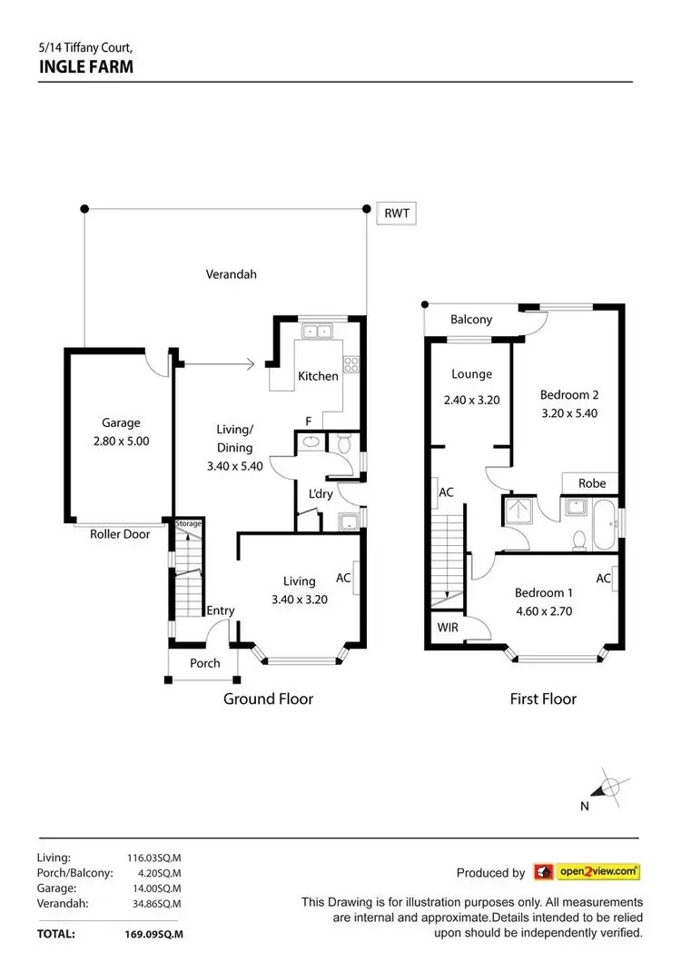 Floorplan of Homely house listing, 5/14 Tiffany Court, Ingle Farm SA 5098