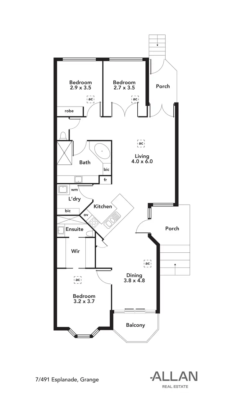 Floorplan of Homely apartment listing, 7/491-495 Esplanade, Grange SA 5022