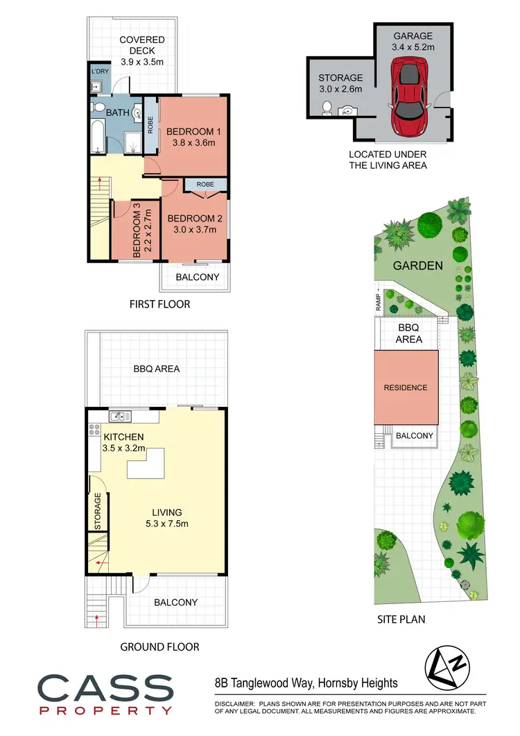 Floorplan of Homely semi-detached listing, 2/8 Tanglewood Way, Hornsby Heights NSW 2077