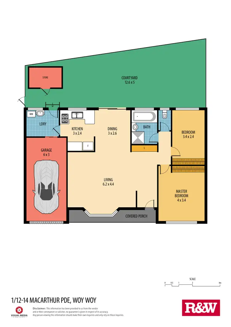 Floorplan of Homely villa listing, 1/12-14 MacArthur Parade, Woy Woy NSW 2256